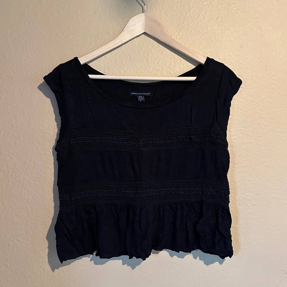 Black American Eagle Outfitters Crop Top